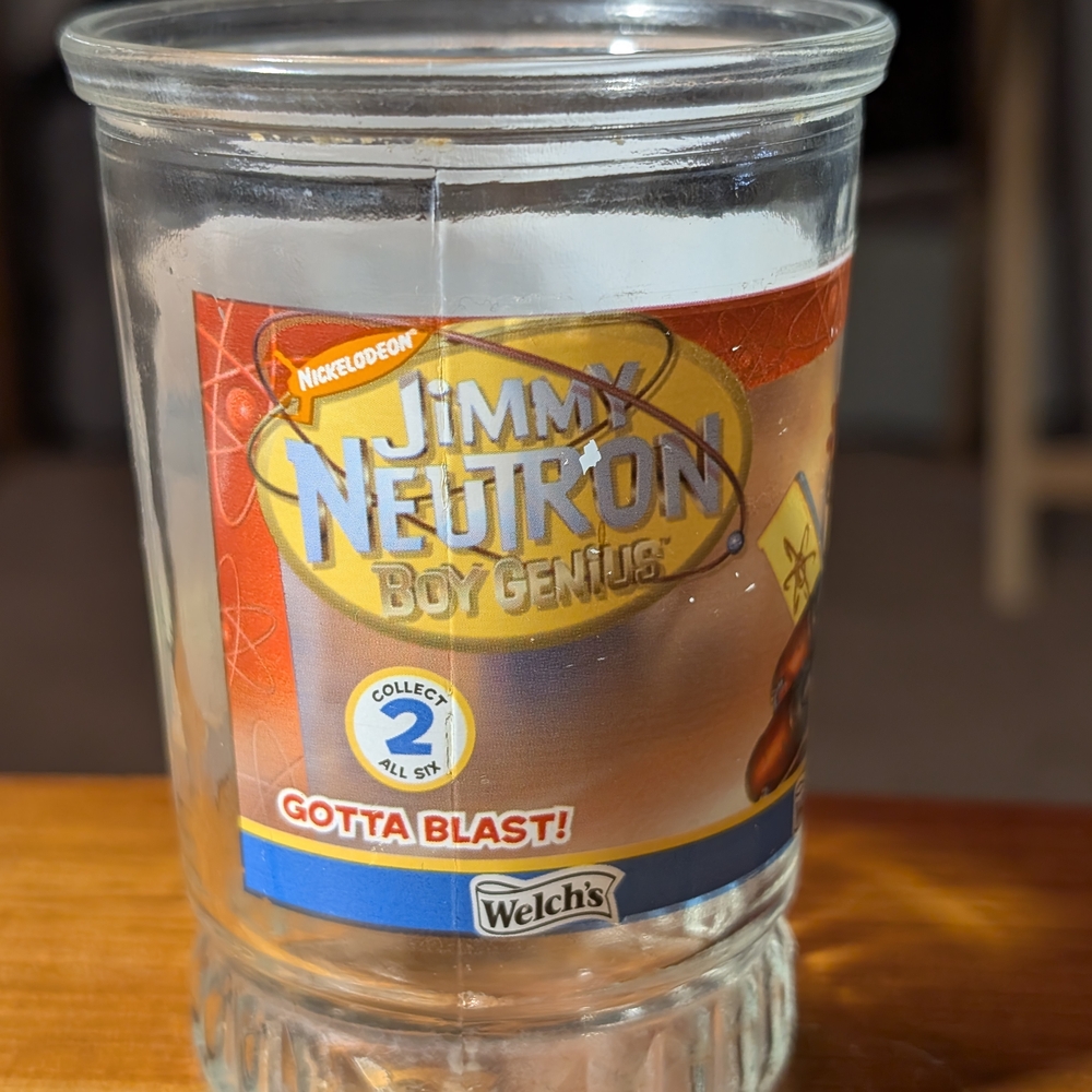 Nickelodeon Jimmy Neutron Boy Genius Glass - Clear and Red